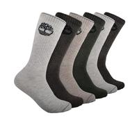 Timberland mens 6-pack Crew Socks, Oatmeal Heather (6 Pack), Large