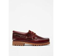 Timberland Mens Authentic Leather Boat Shoes - Dark Red - Burgundy - UK8 EU42 US8.5 Wide