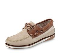 Timberland Mens Break Boat Shoes Slip On Rounded Toe Summer Light Beige/Brown UK 9
