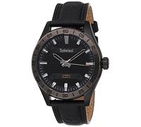 Timberland Men's Calverton Watch in Black with Leather Strap Case Diameter 46 mm TDWGA2201203