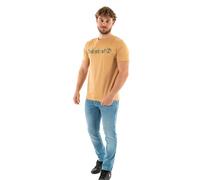 Timberland Men's Camo Linear Logo Short Sleeve Tee Undershirt, Light Wheat B, M
