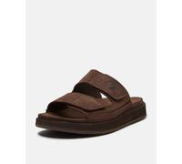Timberland Mens Casco Cove 2-Strap Sandals in Dark Brown Leather - Size UK 12.5