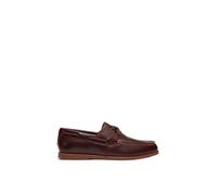 Timberland Men's Cedar Bay Essential Leather Boat Shoe, Rust Full Grain