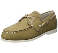 Timberland Mens Cedar Bay Leather Boat Shoes Dark Brown, Medium Beige Nubuck, 45.5 EU Weit