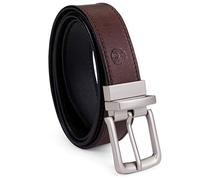 Timberland Men's Classic Leather Reversible Belt, Brown/Black, 38