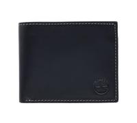 Timberland Men's Leather Wallet with Attached Flip Pocket Travel Accessory-Bi-Fold, Navy (Cloudy), One Size