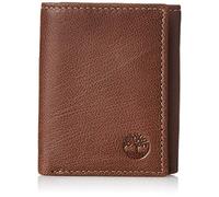 Timberland mens Genuine Leather Rfid Blocking Trifold Travel Accessory Tri Fold Wallet, Brown, One Size