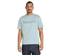 Timberland Men's Hampthon Pure Cotton Logo Embroidery T-Shirt - Light Blue, Light Blue