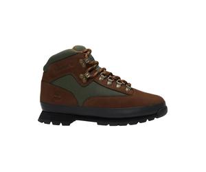 Timberland - Men's hiking-style mid-cut boots - Euro Hiker Mid Lace Up Boot Dark Brown Nubuck for Men in Recycled Polyester - Size 9 US Brown 9 US