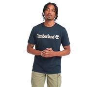 Timberland Mens 'Kennebec River' Camo Linear Logo T-Shirt (Dark Sapphire) L