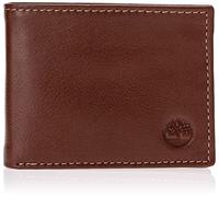 Timberland Men's Leather Passcase Trifold Wallet Hybrid, Cognac (Hundson), One Size