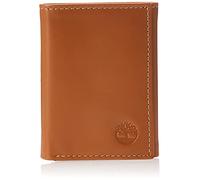 Timberland Men's Leather Trifold Wallet with Id Window Tri-Fold, Tan (Cloudy), One Size