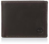 Timberland Men's Leather Wallet with Attached Flip Pocket Travel Accessory-Bi-Fold, Brown (Delta), One Size