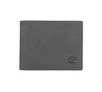 Timberland mens Leather With Attached Flip Pocket Travel Accessory Bi Fold Wallet, Charcoal (Cloudy), One Size UK