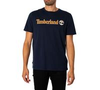 Timberland Mens Linear Logo T-Shirt, Blue Cotton - Size Medium