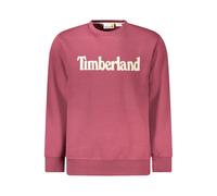 Timberland Mens Logo Crew Neck Sweatshirt - Fuschia Cotton - Size Medium
