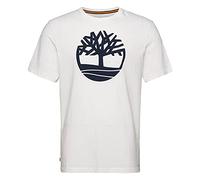 Timberland Men's Northwood TFO Tree Logo Short Sleeve Tee White T-Shirt, Blanco, XL