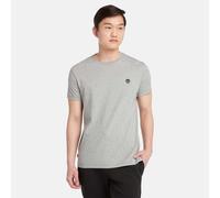 Timberland Mens Oyster River Logo Short Sleeve T-Shirt in Grey Cotton - Size Small