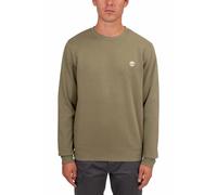Timberland Men's Oyster River TFO Chest Logo Brushback Crew Neck Cassel Earth Sweatshirt