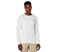Timberland Men's Oyster River TFO Chest Logo Long Sleeve Tee (Reg) White Short Sleeve T-Shirt, White,