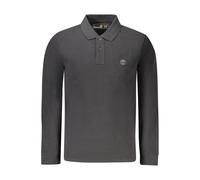 Timberland Mens Polo Shirt Long Sleeve Button - Grey Cotton - Size Small