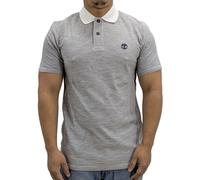 Timberland Mens Polo Shirt Summer SS Club Pique Top - Grey Cotton - Size Small