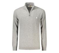 Timberland Mens Quarter Zip Long Sleeve Sweater - Grey Nylon - Size Small