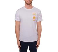 Timberland - Men's Regular T-Shirt with Print on the Back, White, L