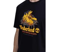 Timberland Men's Front Boot Graphic Tee, Black, L, Black, L