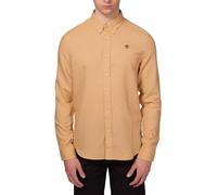 Timberland - Men's Slim Shirt in Linen and Cotton Blend, beige, M