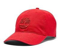 Timberland Men's Soundview Cotton Canvas Hat Baseball Cap, Barbados Cherry, One Size