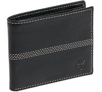 Timberland Men's Sportz Leather Passcase Wallet, Black (Quad Stitch), One Size
