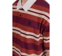 Timberland Ss Striped Rugby Polo Burnt Henna size XL | Casual Shirts Outlet | Men XL