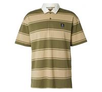 Timberland Men's Striped Rugby Short Sleeve Polo Undershirt, Cassel Earth Yd, M