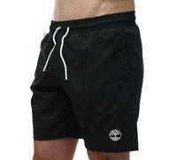 Timberland Mens Sunapee Lake Solid Swim Shorts - Black/White - S - Black/White
