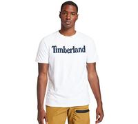 Timberland Men's TFO SS Linear Logo Non-Ringer TEE REG T-Shirt, White, S
