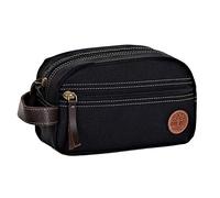 Timberland Men's Toiletry Bag Canvas Travel Kit Organizer, Black, One Size, Toiletry Bag Canvas Travel Kit Organizer