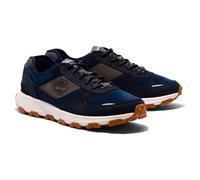 Winsor Park Oxford Nubuck Leather Men's Low Top Trainers - Navy / UK 11 / Medium