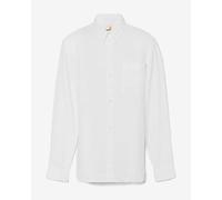 Timberland Mill Brook Linen Chest Pocket Long Sleeve Shirt White - M