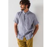 Timberland Mill Brook Linen Short Sleeve Shirt, Blue, Size Xl, Men Blue