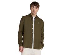 Timberland Mill Brook Slim Fit Pure Linen Overshirt Green