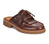 TIMBERLAND Womens Noreen Burgundy Leather Backless Mules Size: 4, C