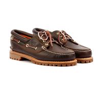 Women's Timberland Noreen 3 Eye Leather Women's Brown Boat Shoes - Size: 8