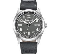 Timberland Northbridge Men's Grey Leather Strap Watch with 45 mm Case Diameter TDWGB2230704, Gray, Modern