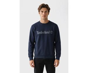 Timberland Northwood Linear Logo Bb Crew Sweatshirt Dark Sapphire size XXL | Sweaters Outlet | Men | Blue XXL