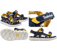 Timberland Perkins Row 2-Strap Navy/Yellow Sandals Size Boys UK 5/EUR 38/23.5cm