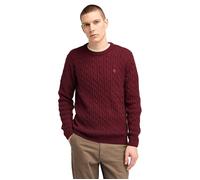Timberland Phillips Brook Cable Crew Neck Sweater Cordovan Heather size XL | Sweaters Outlet | Men | Brown XL