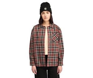 Timberland Plaid Flannel Overshirt Apple Butter size M | Button-Down Shirts Outlet | Women M