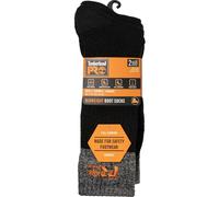 Timberland Pro Colour Block Full Cushion Boot Sock Black 6 - 11 Pack of 2