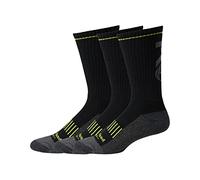 Timberland PRO Men's 3-Pack Crew Socks, Black (3 Pack), X-Large